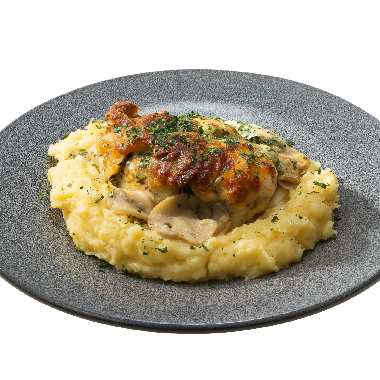 Курица с грибами в духовке