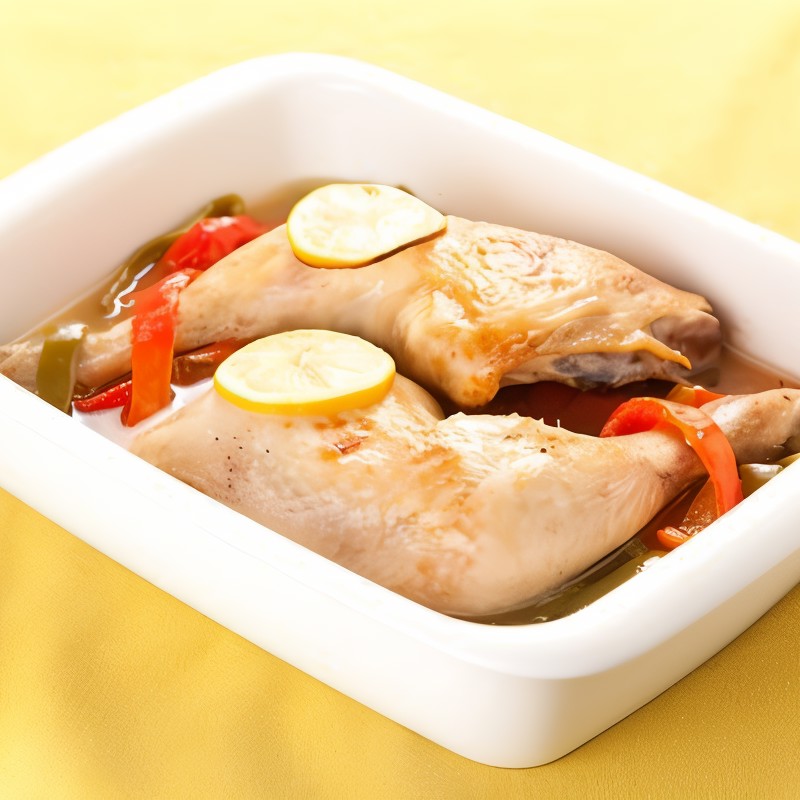 Курица с овощами в вине