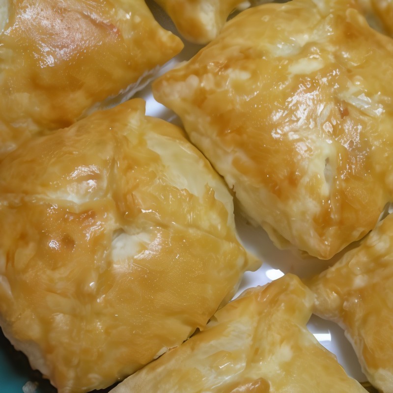 Курица с овощами в конверте из слоеного теста