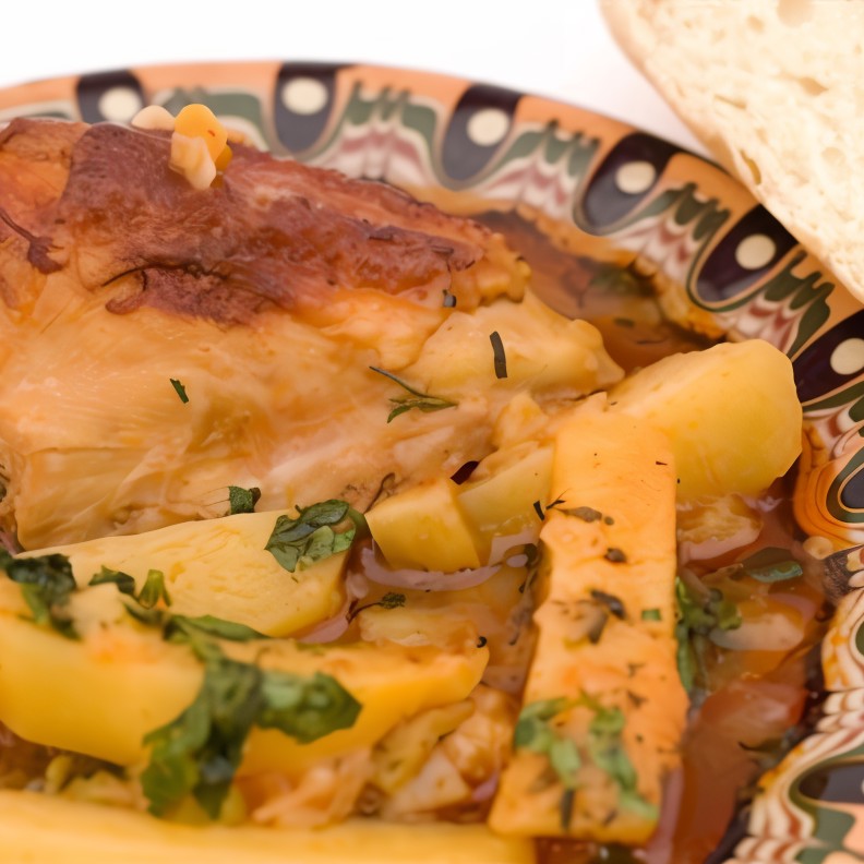 Курица с рислингом и сливками