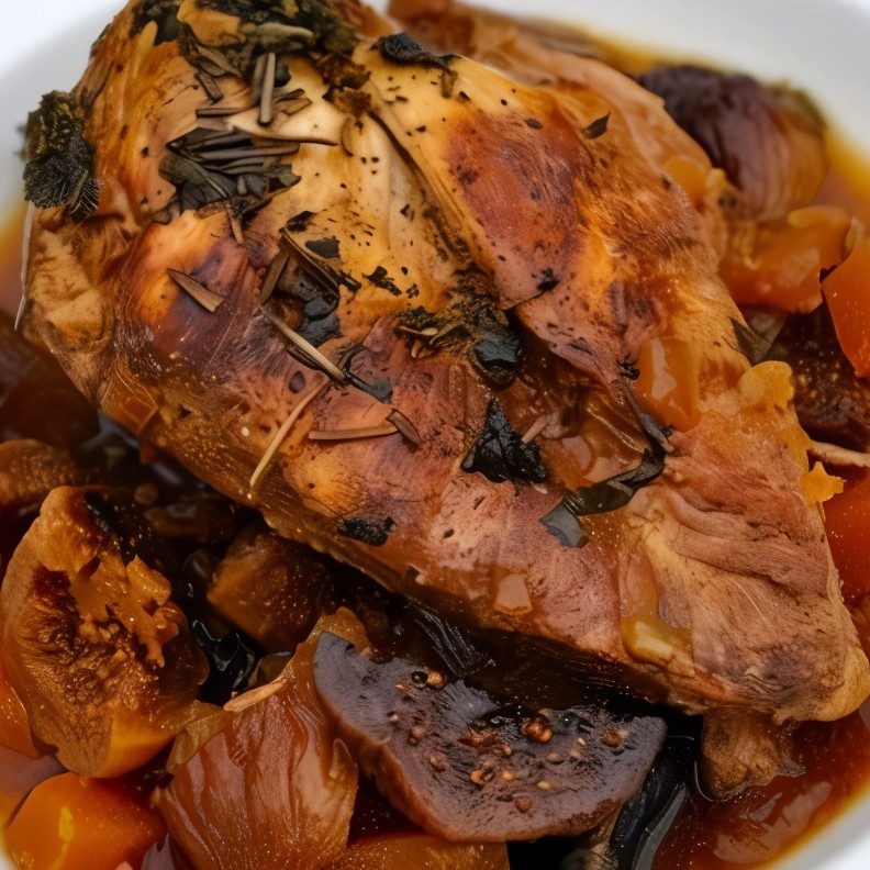 Курица с травами и инжиром