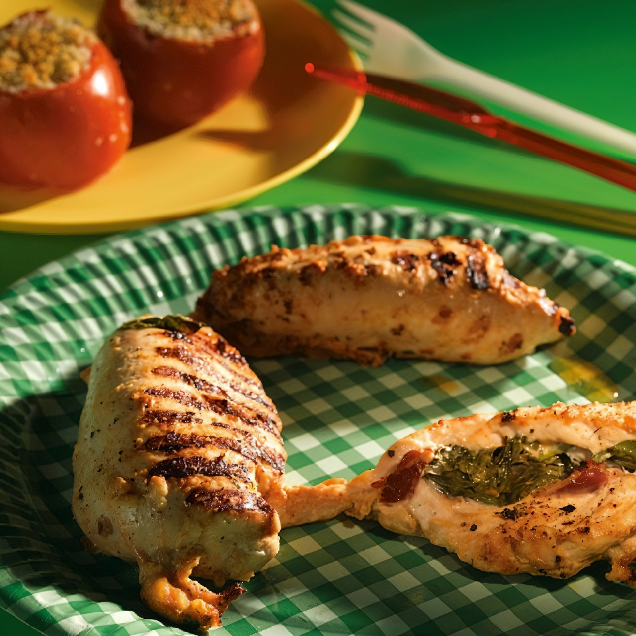 Курица с ветчиной и базиликом