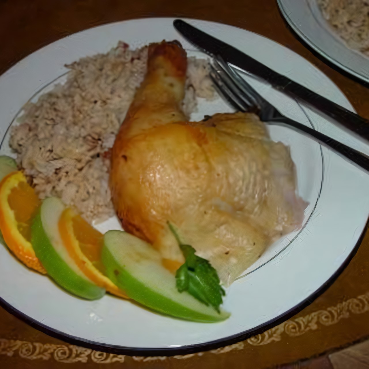 Курица в белом вине с овощами