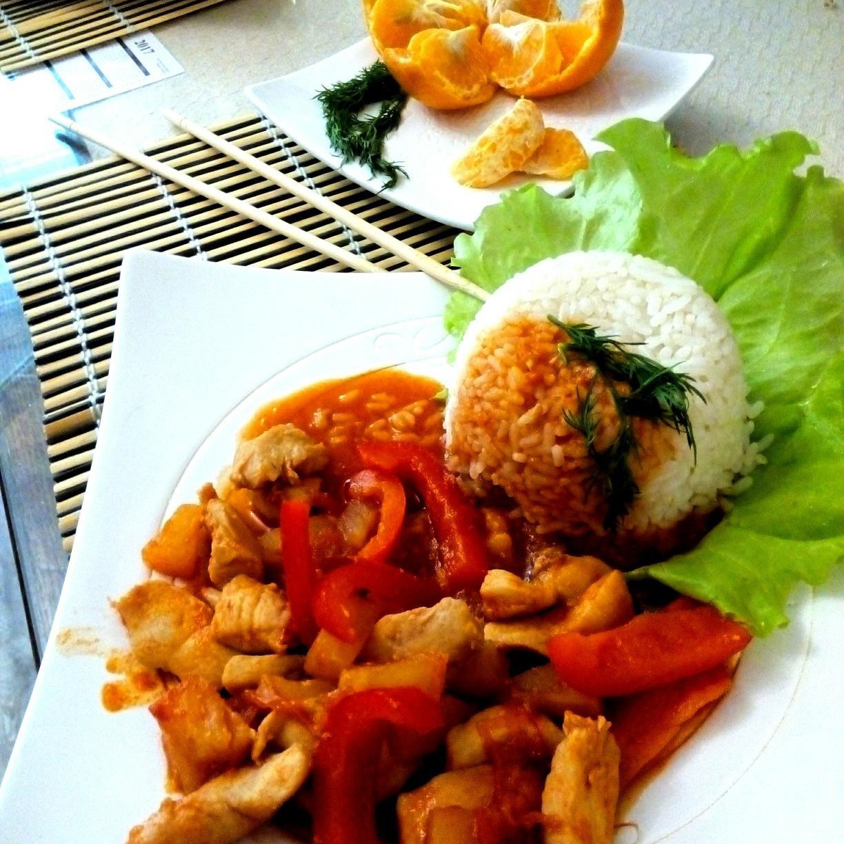 Курица в кисло-сладком соусе по-китайски