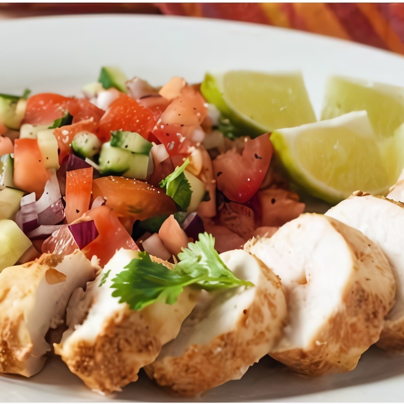 Куриная грудка под имбирно-сметанным соусом