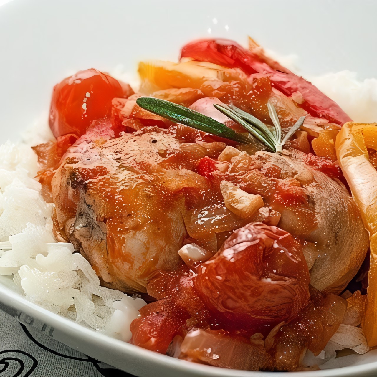 Куриные голени, запеченные с овощами