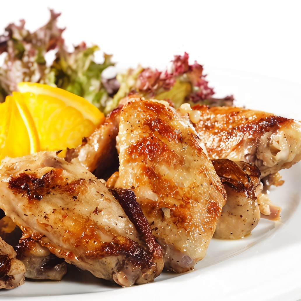 Куриные грудки с апельсиновым мармеладом и красным вином