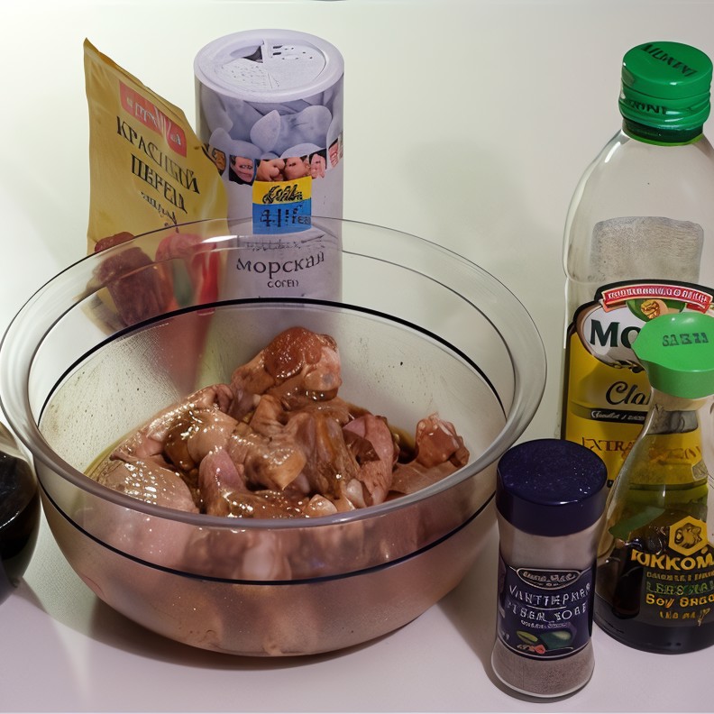 Куриные крылышки в маринаде из бальзамического уксуса, соевого соуса и кайенского перца