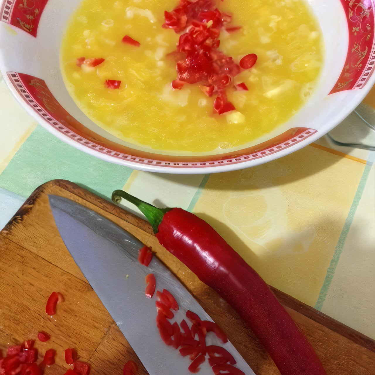 Куриные кусочки в апельсиновом соусе с чили