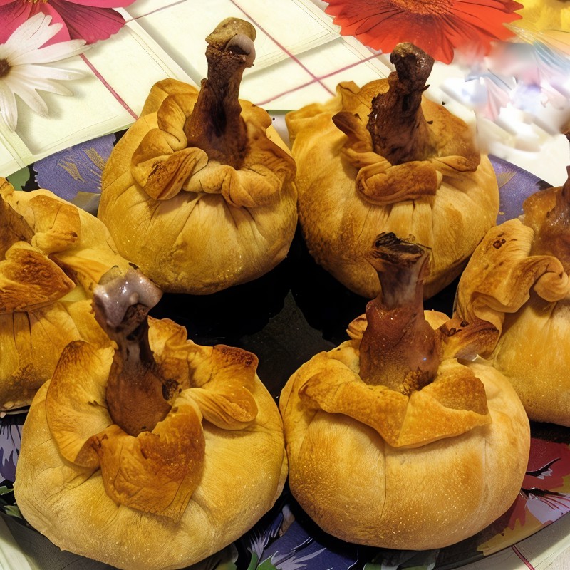 Куриные ножки с грибами в мешочке