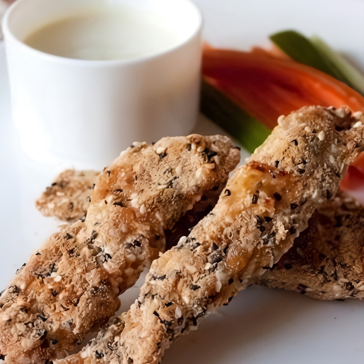 Куриные палочки с горчично-медовым соусом