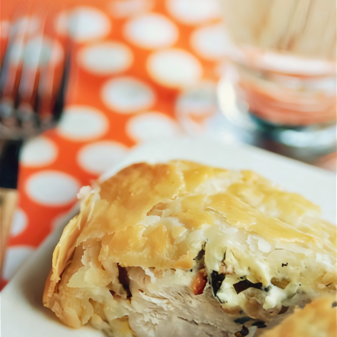 Куриные рулеты в слоеном тесте