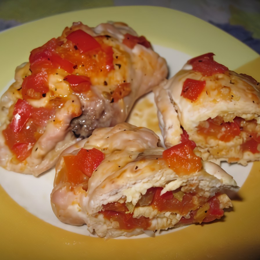 Куриные рулетки с овощами