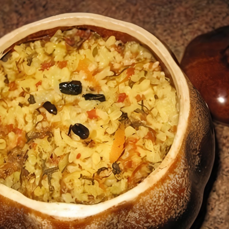 Куриный плов в горшочках