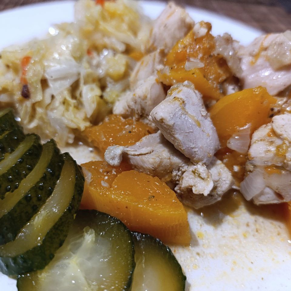 Куриное рагу с тыквой