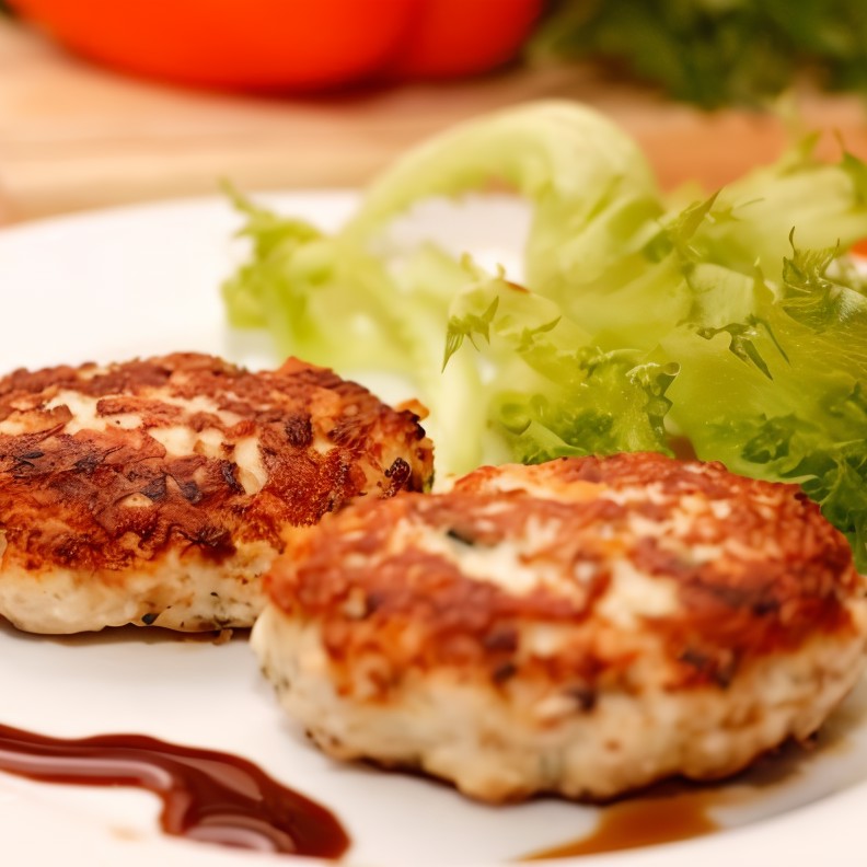 Куриные котлеты со свежими шампиньонами