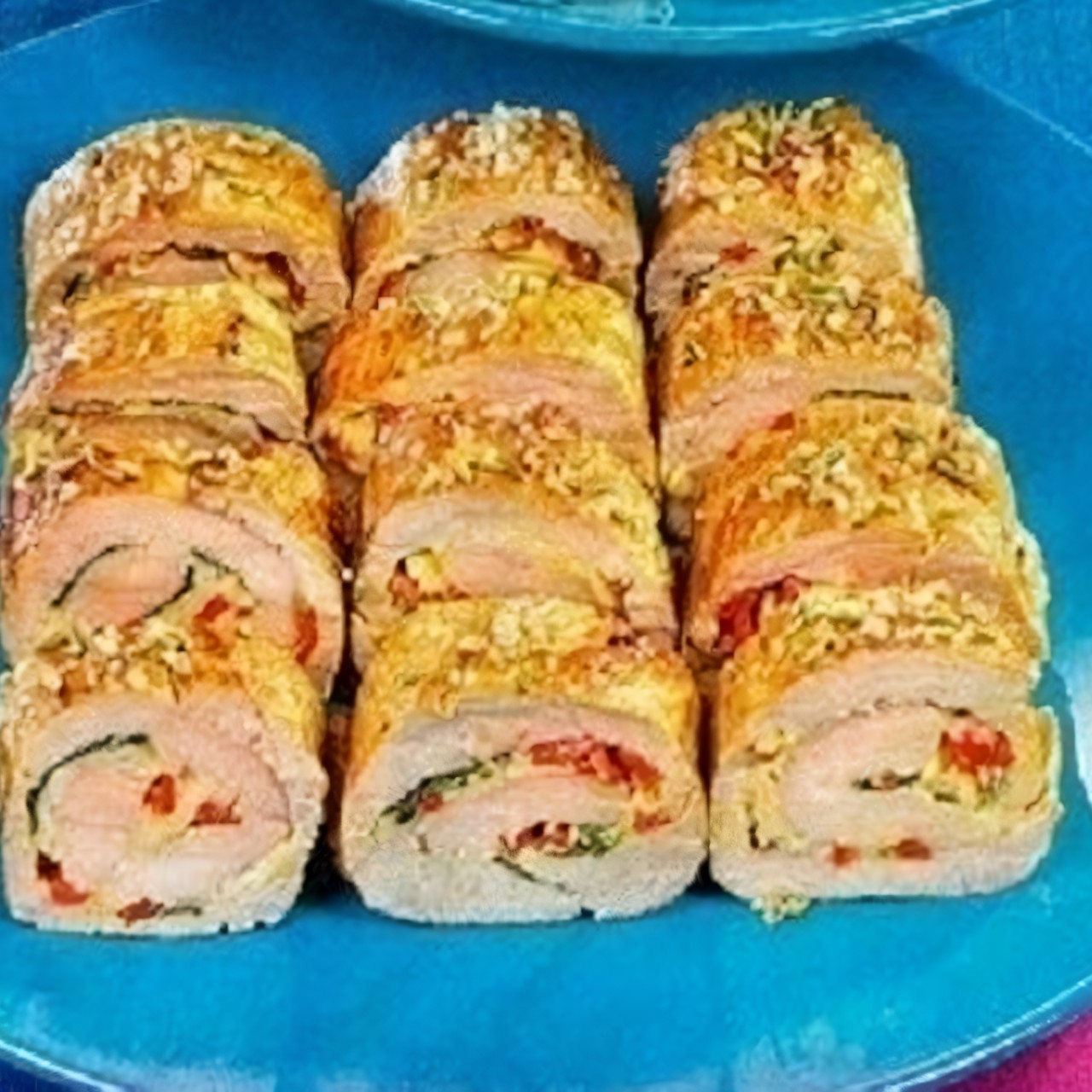 Куриные рулеты с перцем