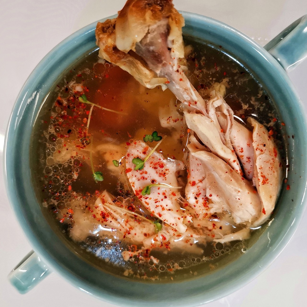 Куриный бульон по-французски