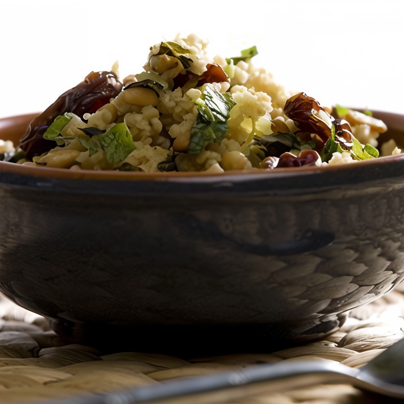 Кускус с кедровыми орехами и миндалем