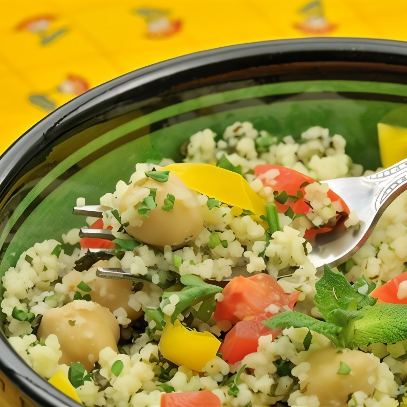 Кускус с овощами и курицей