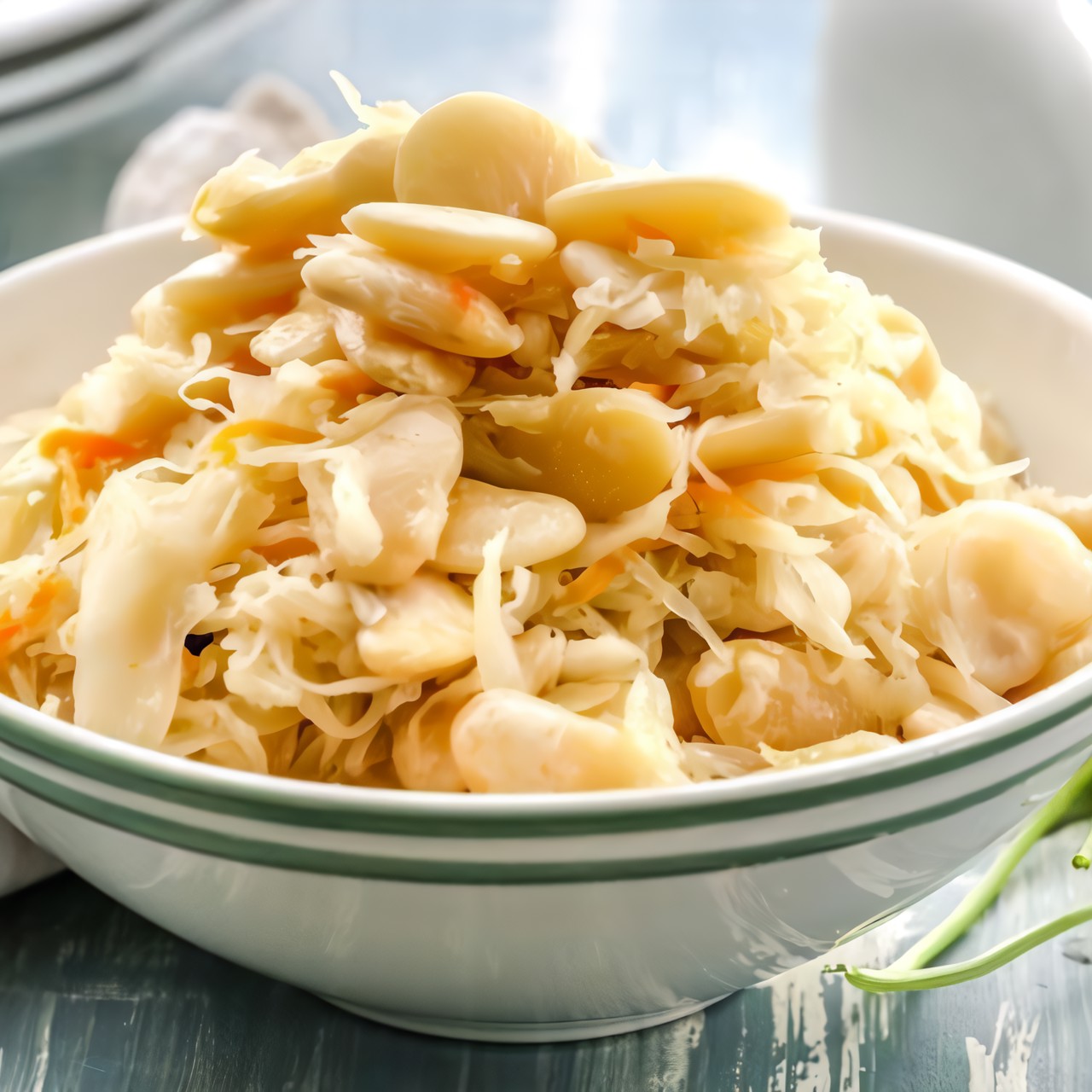 Квашеная капуста с фасолью по-украински