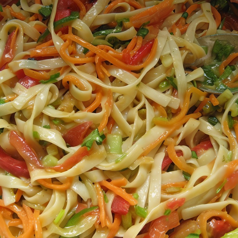 Лапша удон с овощами