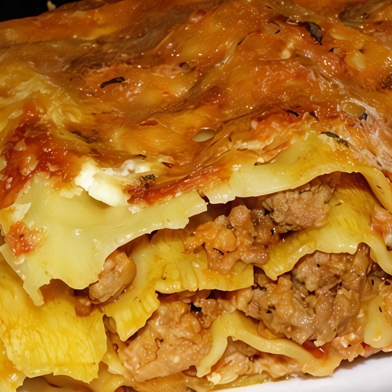 Лазанья со сметанным соусом