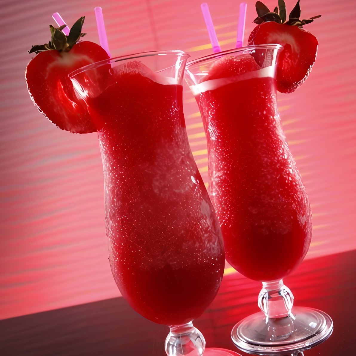 Ледяной арбузный коктейль с клубникой