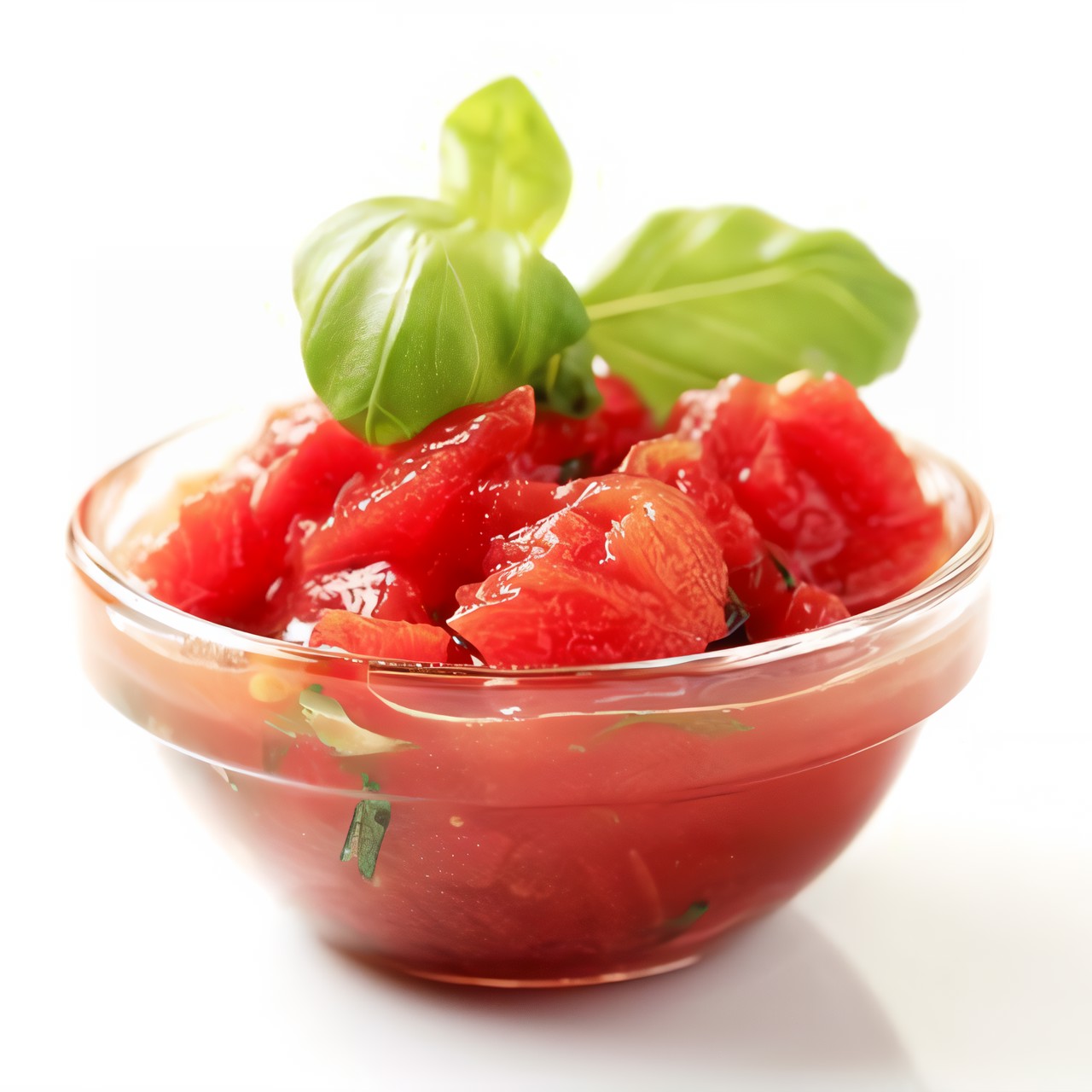 Легкий томатный салат с базиликом