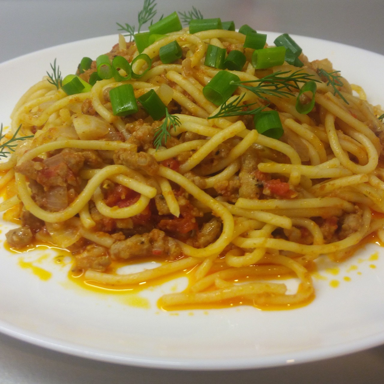 Ленивые спагетти болоньезе