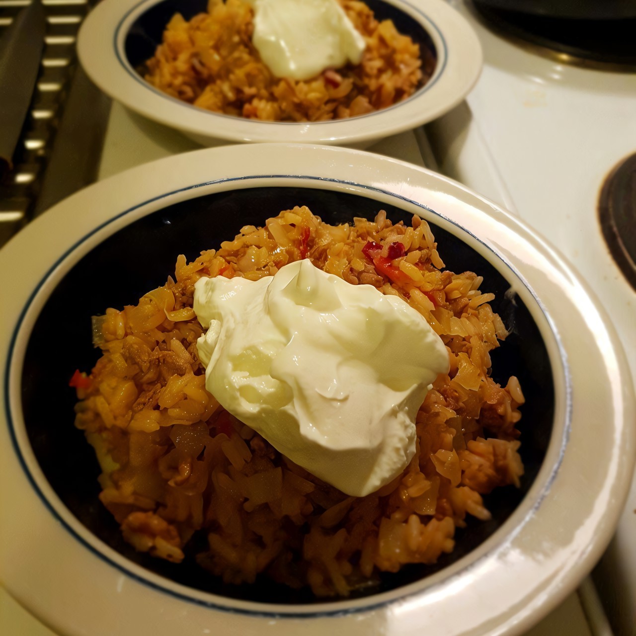 Ленивые голубцы с брусникой