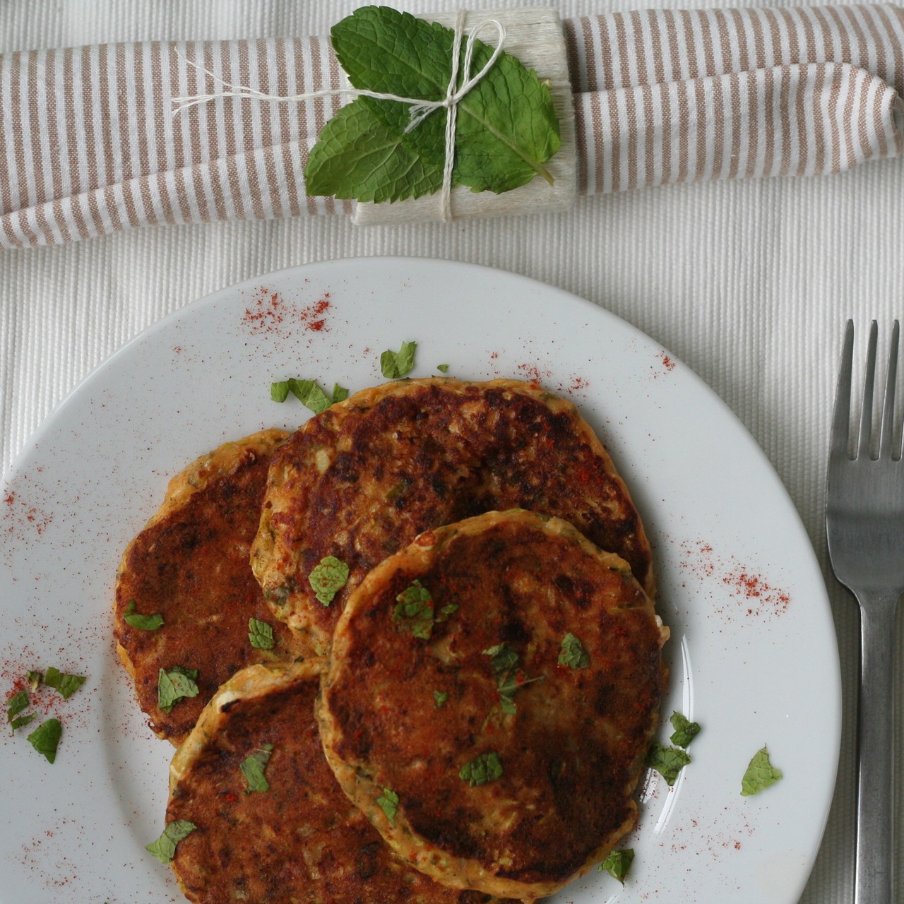 Лепешки из кабачков с брынзой