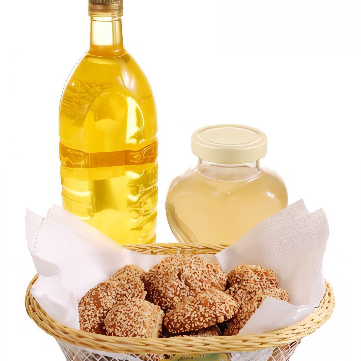 Лепешки с медом и кунжутом в сиропе