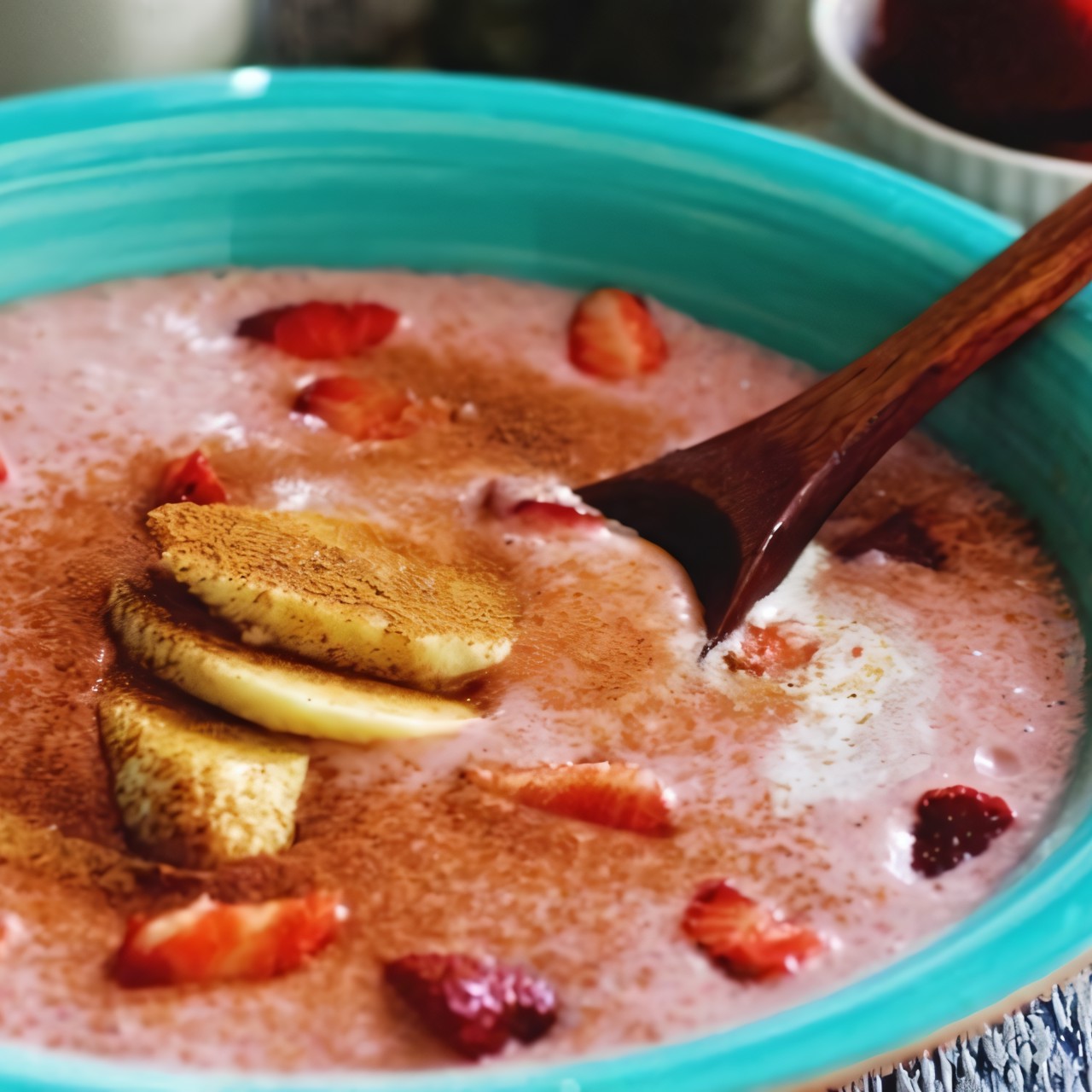 Летний бананово-клубничный суп