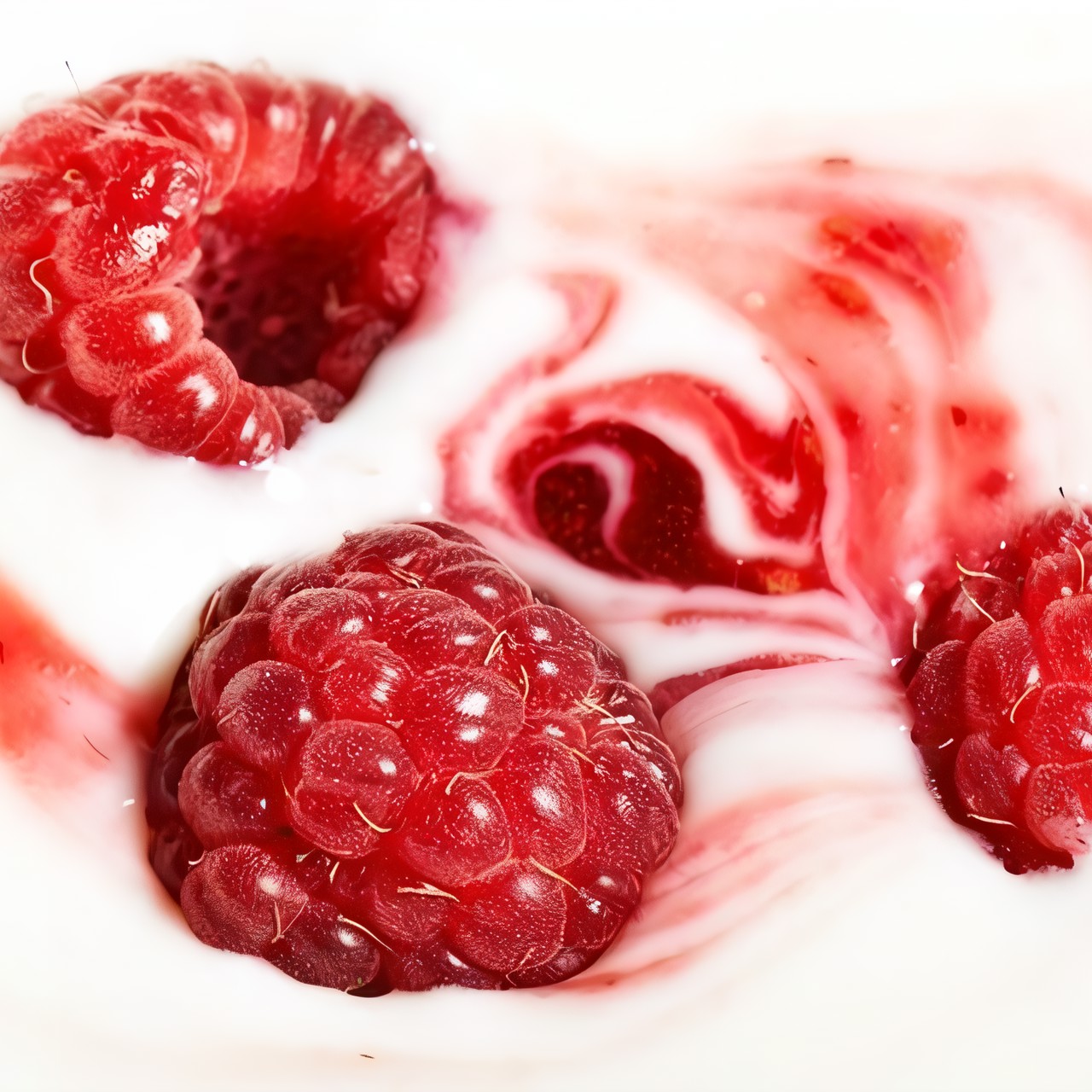 Летний салат с малиной и творогом