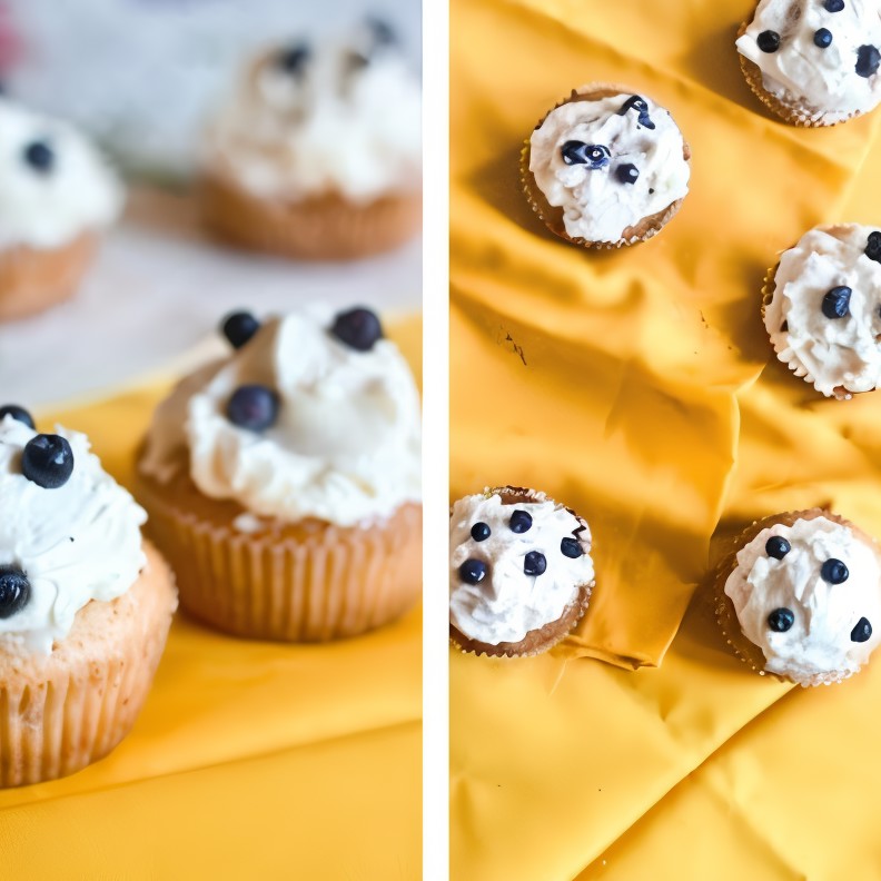 Лимонные капкейки с ягодной начинкой