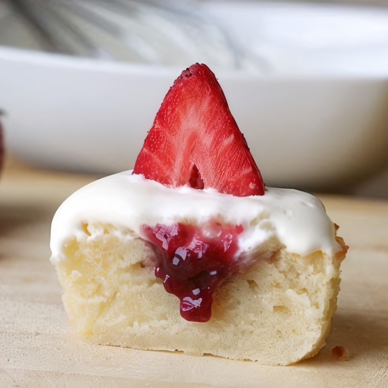 Лимонные капкейки с малиновым джемом