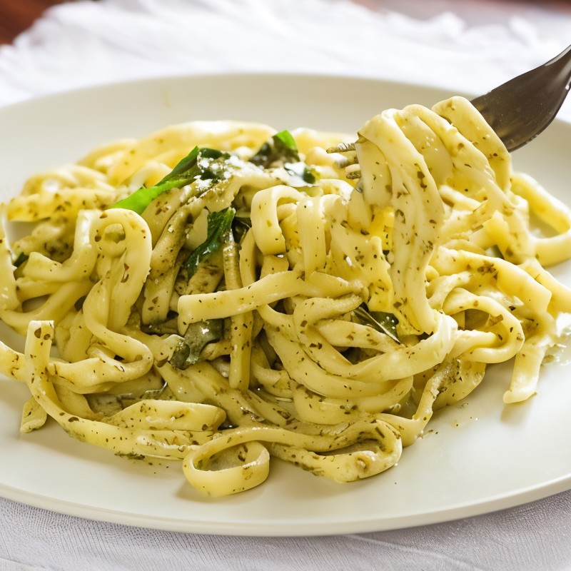Лингвини с петрушечным песто и пармезаном