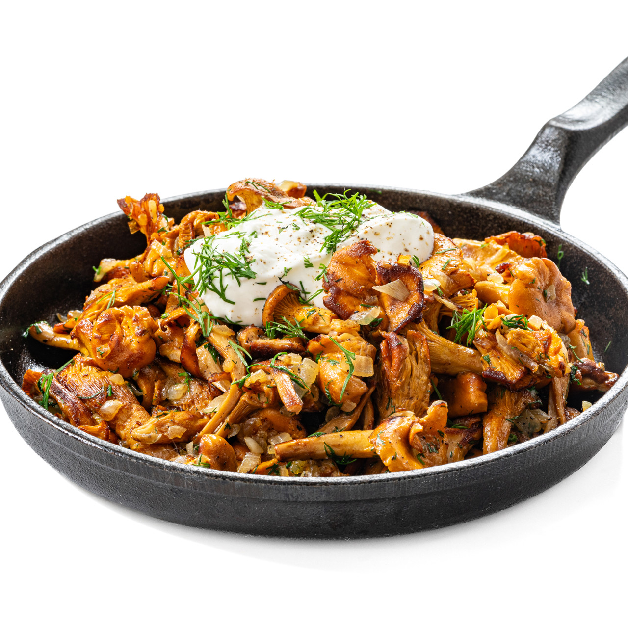 Лисички на сковороде