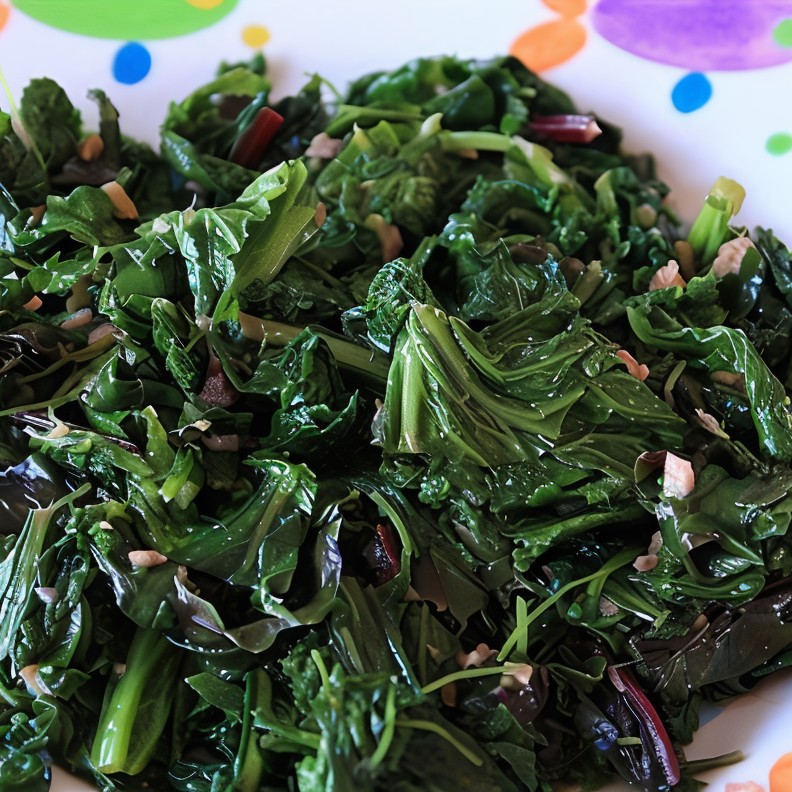 Листовая капуста с беконом