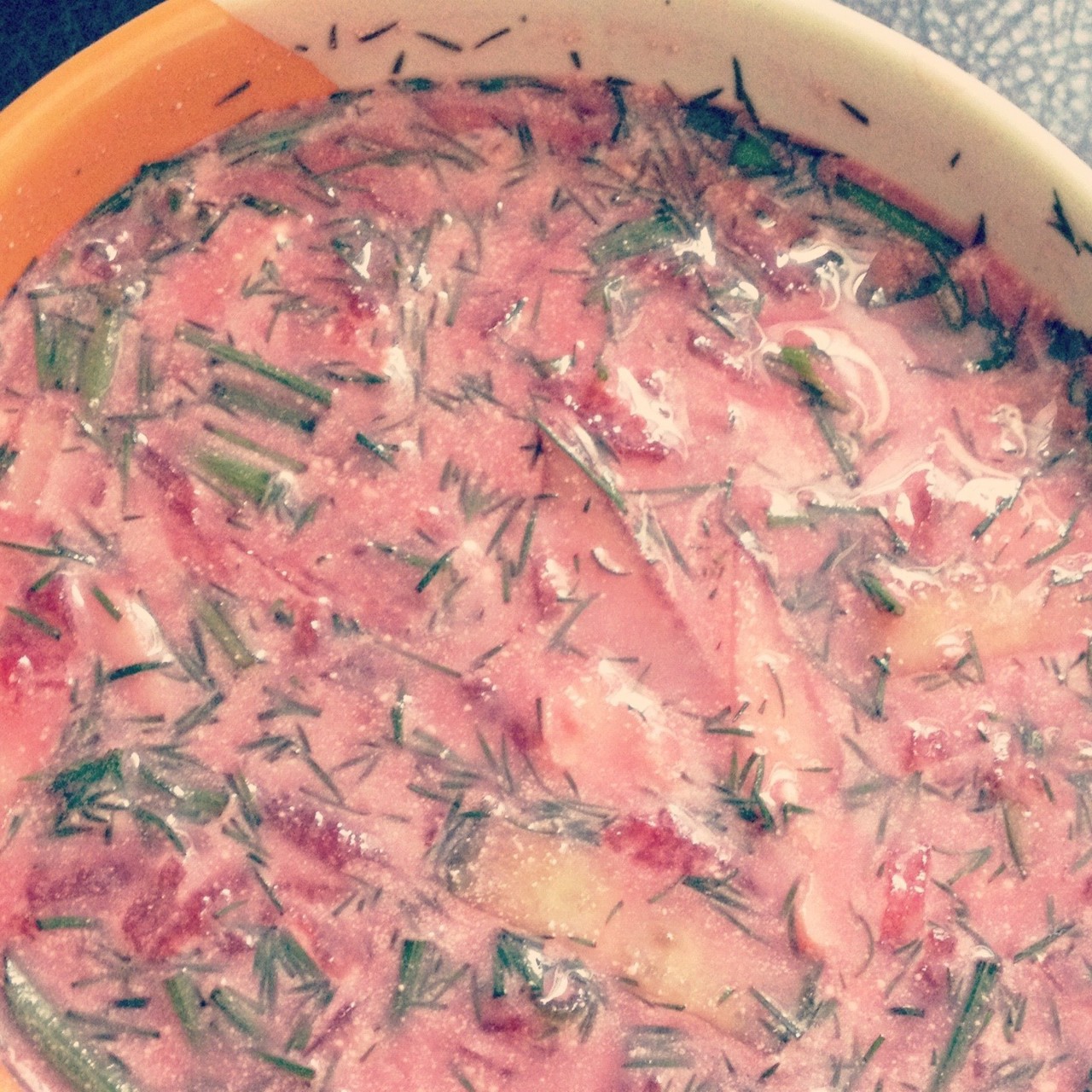 Литовский холодный борщ