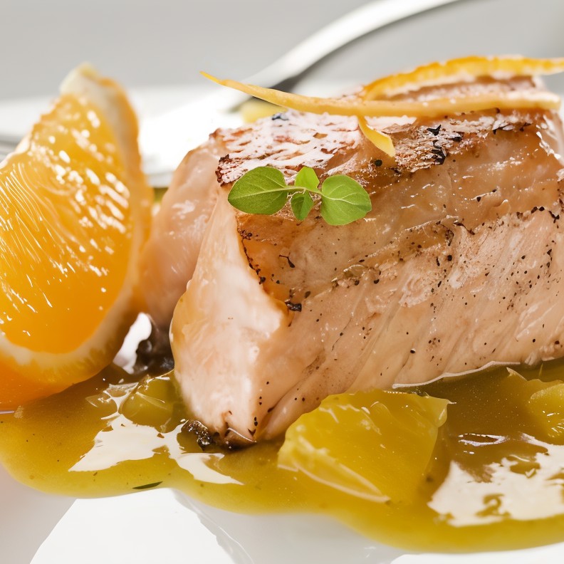 Лосось с апельсиновой заправкой
