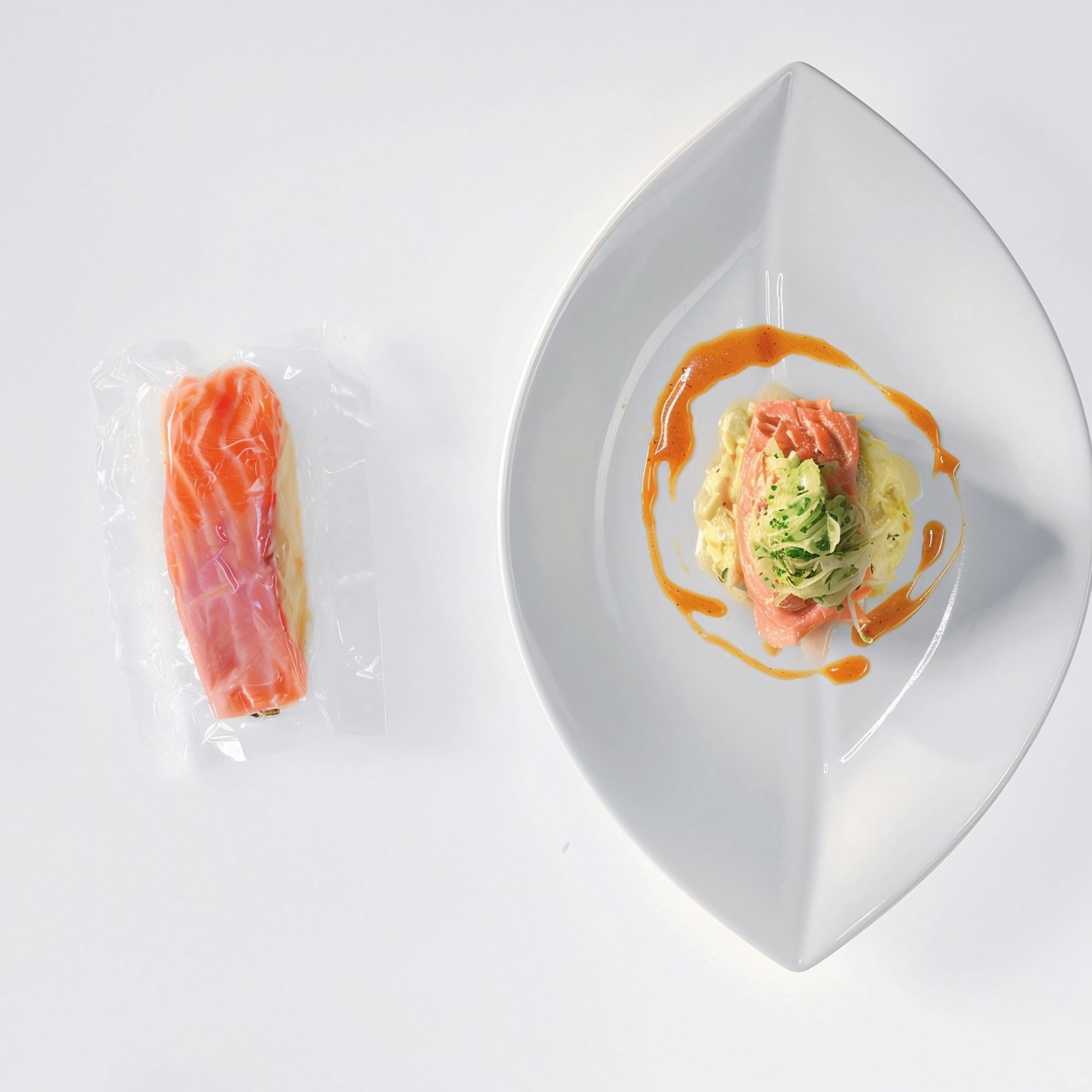 Лосось с пюре из фенхеля