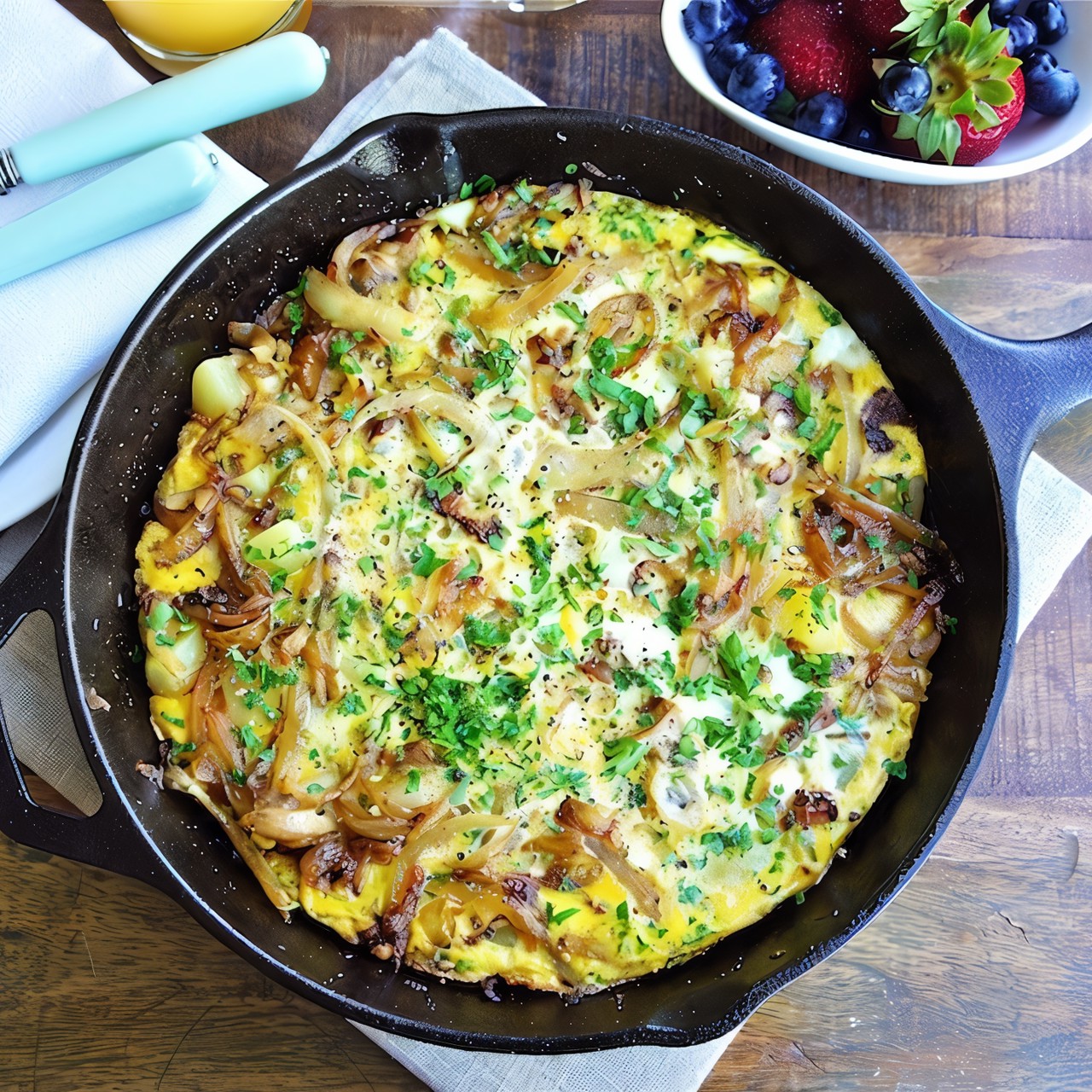 Луковый омлет