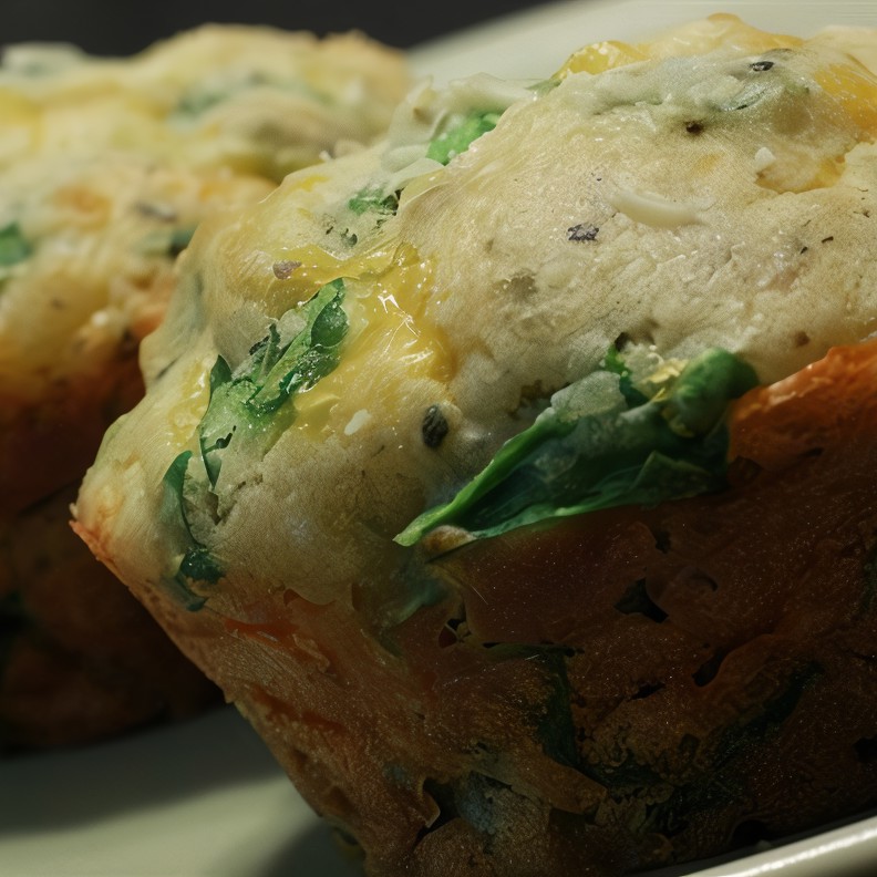 Маффины из шпината с пармезаном