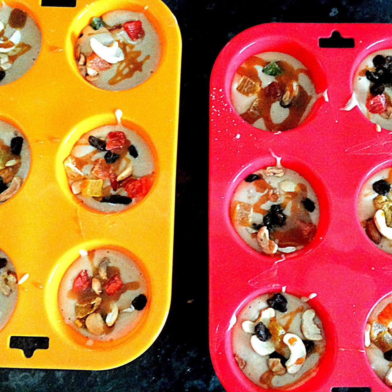 Маффины с цукатами и орехами