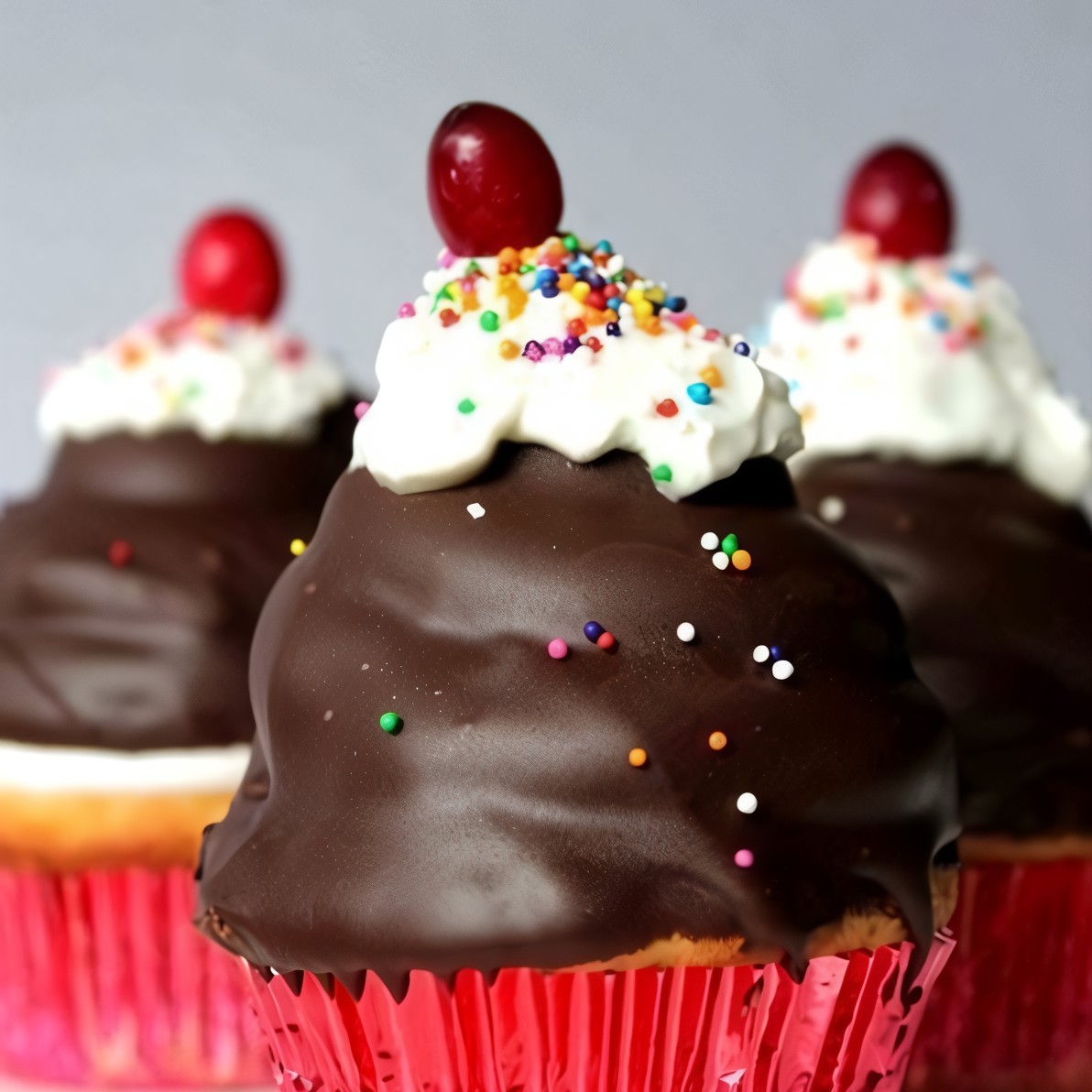 Маффины с зефирным кремом