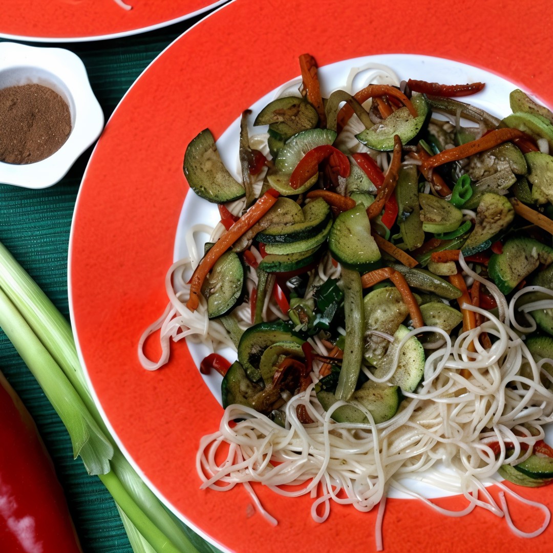 Макароны перчателли с запечеными овощами