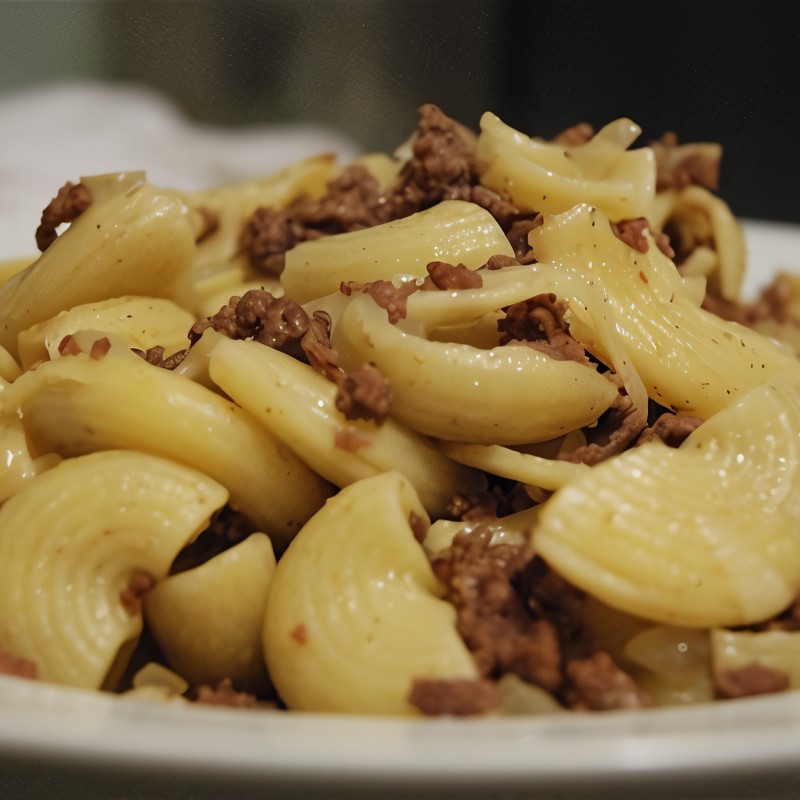 Макароны по-флотски со сметаной