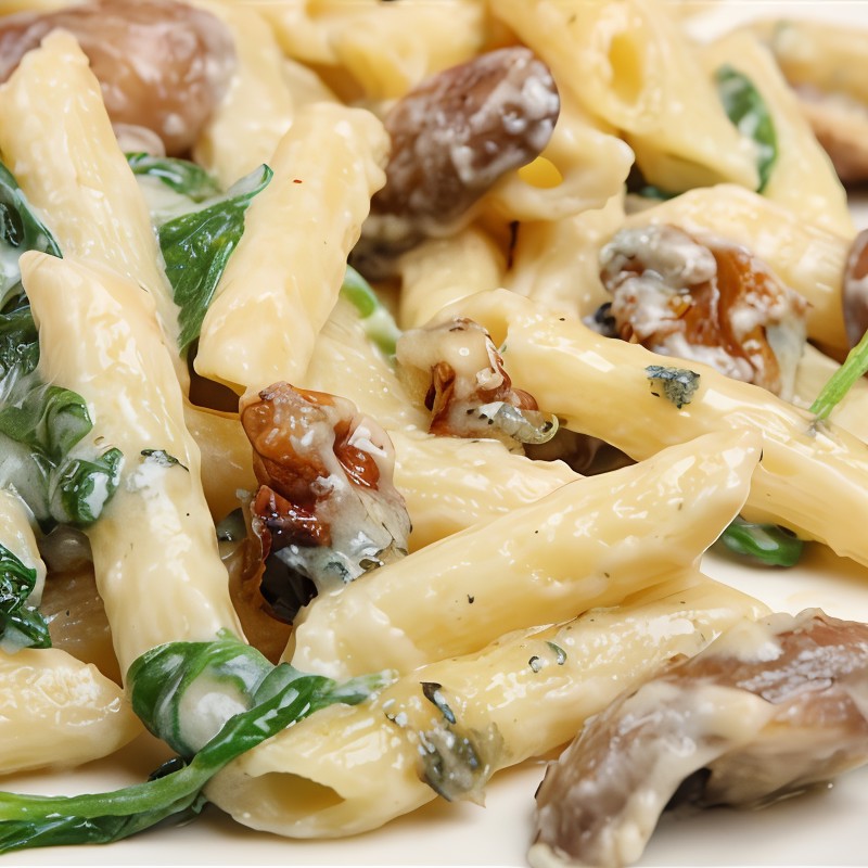 Макароны с грибами